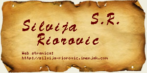 Silvija Riorović vizit kartica